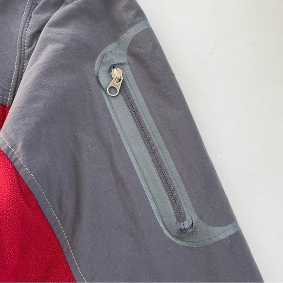 North Face Men's Red Gray Quarter Zip TKA100 Fleece Pullover Size Small - Picture 7 of 7